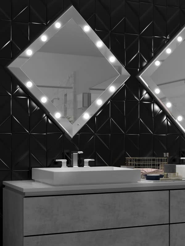 Specchio bagno design con luce professionale, per tutti gli stili